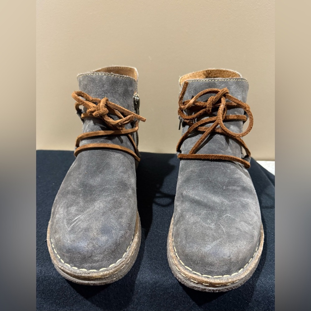 BORN Calyn LEATHER Suede BOOTS Bootie TARKILN - Picture 12 of 16